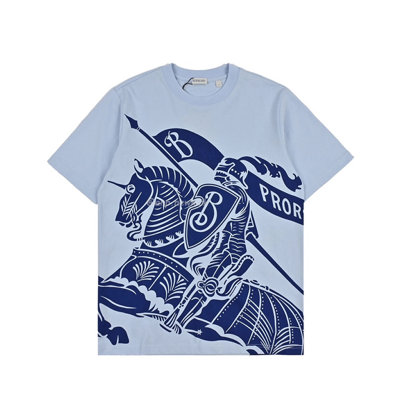 Burberry 24ss Knight Warrior Horse Printed Short Sleeves T Shirt (1) - newkick.app